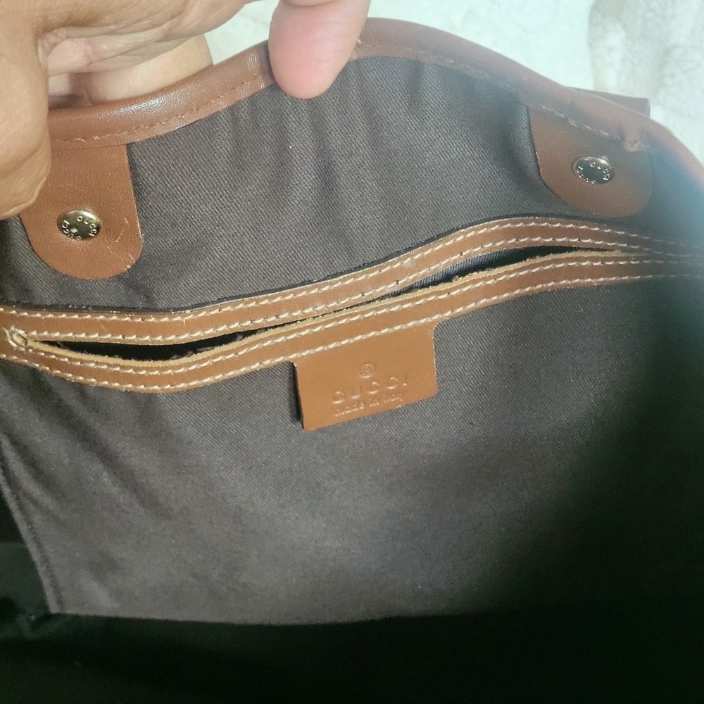 GUCCI GG Supreme Tote Bag PVC Leather .. Authentic - Picture 11 of 13
